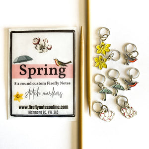 Spring Stitch Markers 8pk by Firefly Notes