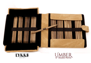 LYKKE - Umber 6" Double-Pointed Knitting Needle Set US 6-13