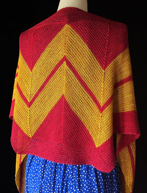 Wonder Woman Wrap by Carissa Browning - Knit