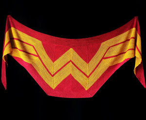 Wonder Woman Wrap by Carissa Browning - Knit