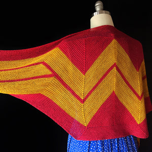 Wonder Woman Wrap by Carissa Browning - Knit