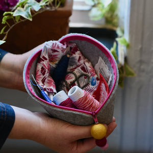 Brooklyn Haberdashery - Small Brigid Wool Pom Pom Pouch