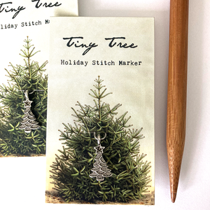 Tiny Christmas Tree Stitch Marker by Firefly Notes