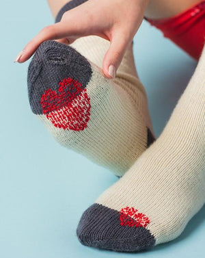 Mended Heart Hat and Socks Set by Cheryl Toy