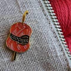 Crochet Enamel Pin by Firefly Notes