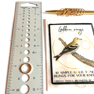 Golden Rings & Wings Stitch Markers by Firefly Notes