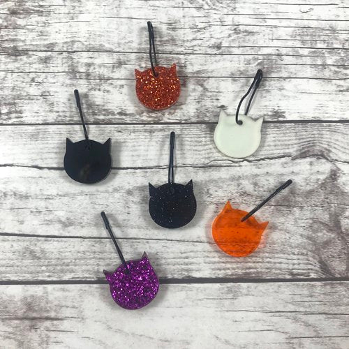 Katrinkles - Halloween Cats Acrylic Stitch Markers