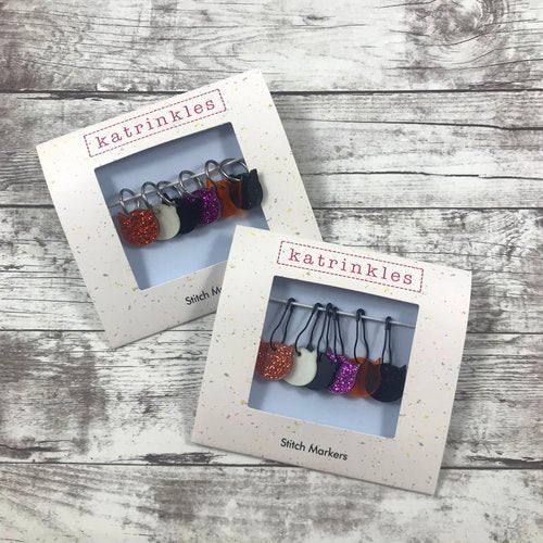 Katrinkles - Halloween Cats Acrylic Stitch Markers