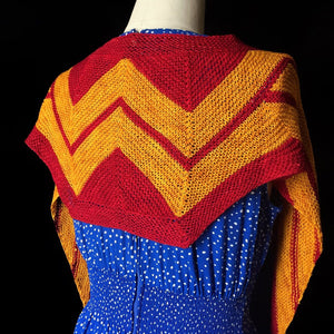 Wonder Woman Wrap by Carissa Browning - Knit