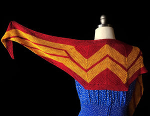 Wonder Woman Wrap by Carissa Browning - Knit