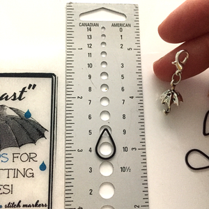 Raindrop Stitch Markers & Umbrella Progress Keeper Pack by Firefly Notes