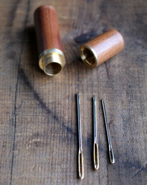 Sandalwood Needle Case w/ Tapestry Needles