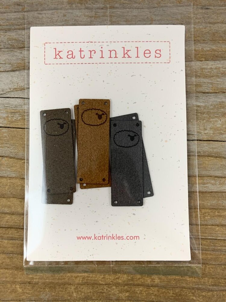 Katrinkles - Faux Suede Sheep Foldover Tags