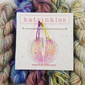 Katrinkles - Acrylic Unicorn RS/WS Progress Keeper Stitch Markers
